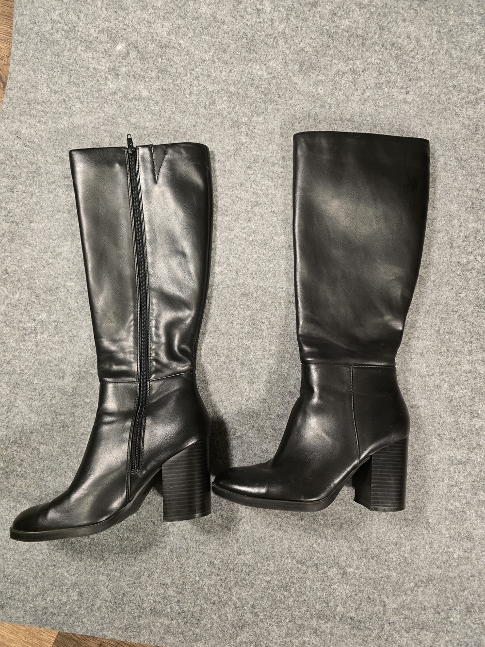 Unisa Black Block Heel Boots